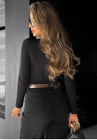 Body z dekoltem w serek Stay A Moment negre