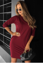 Rochie Tunică z kieszeniami Stay Real burgundowa