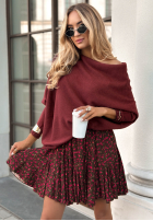 Pulover oversize Found Each Other burgundowy