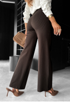 din material textil Pantaloni w paski One More Time ciocolatii