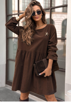 Rochie mini I Meant That ciocolatie