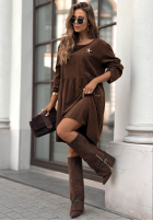 Rochie mini I Meant That ciocolatie