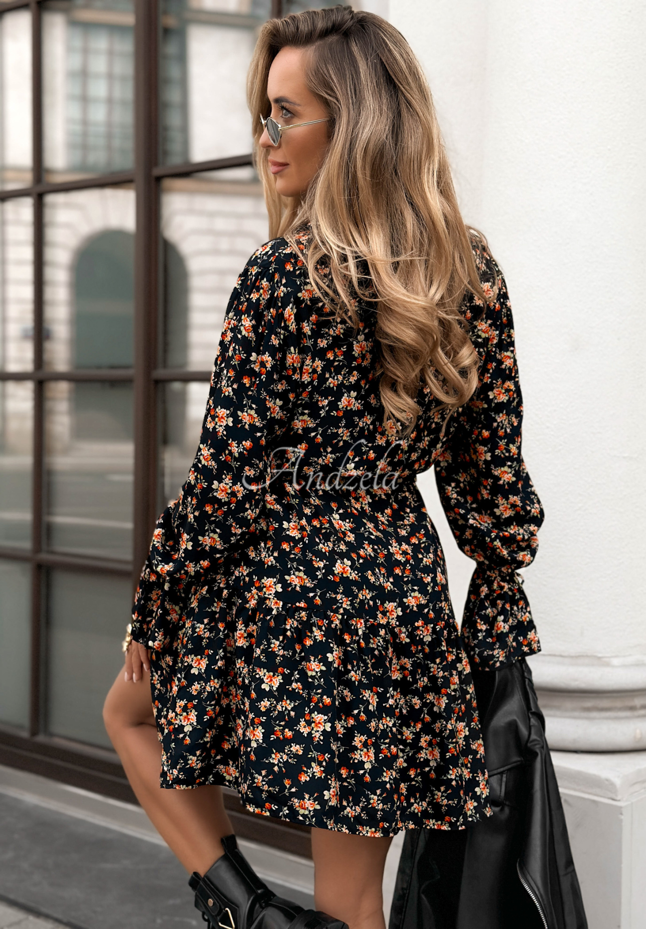 Rochie din viscoză cu imprimeu floral See You Later