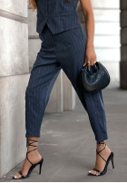 Eleganckie Pantaloni z wiskozą Confident Energy bluemarin