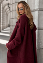 Cardigan lung oversize cu buzunare Marbelio