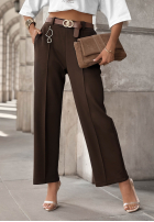 din material textil Pantaloni z paskiem Before You Go ciocolatii