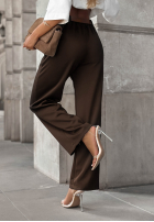 din material textil Pantaloni z paskiem Before You Go ciocolatii