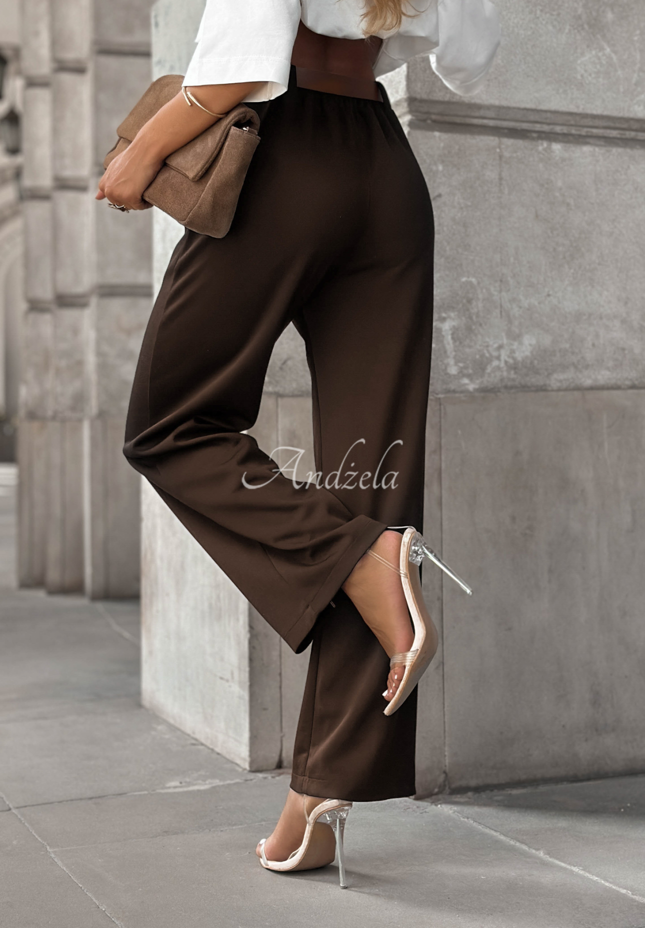 Pantaloni din material cu curea Full Battery
