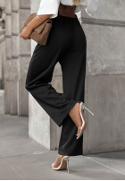 din material textil Pantaloni z paskiem Before You Go negre