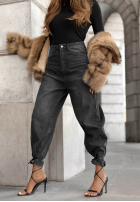Pantaloni din denim balloon Deserve This gri închis