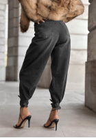Pantaloni din denim balloon Deserve This gri închis