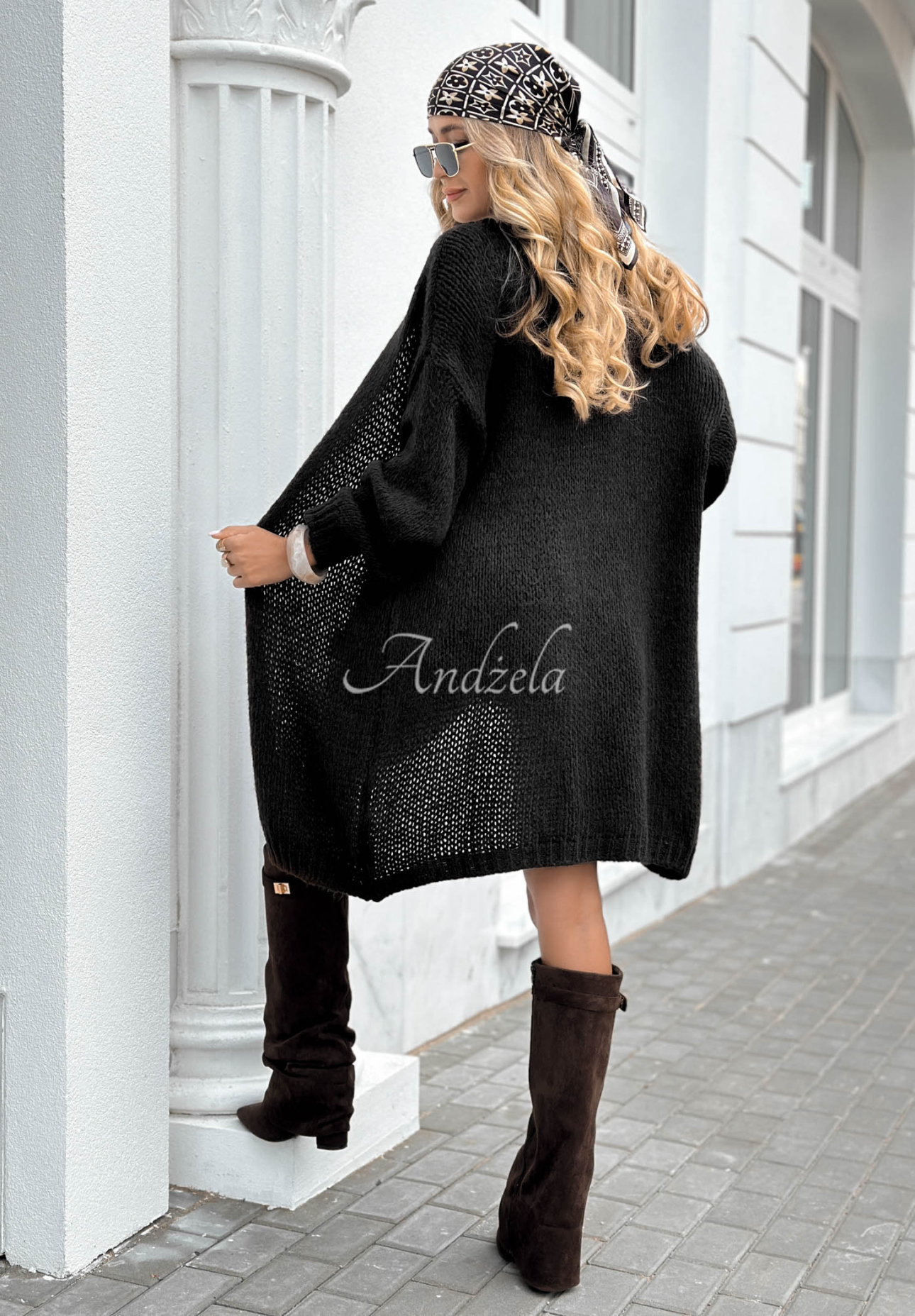 Cardigan lung tricotat Bueno