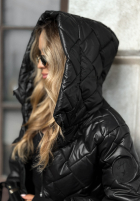 Pikowana Geacă z kapturem Just The Wind negru