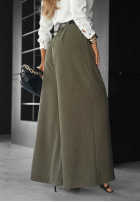 din material textil Pantaloni wide leg Need Coffee kaki