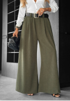 din material textil Pantaloni wide leg Need Coffee kaki