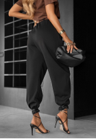Pantaloni z paskiem Lost Connection negre