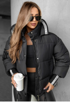 Pikowana Geacă cu modele Just Guessing negru