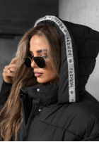 Pikowana Geacă cu modele Just Guessing negru