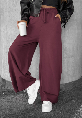 Pantaloni wide leg din material Trust The Moment