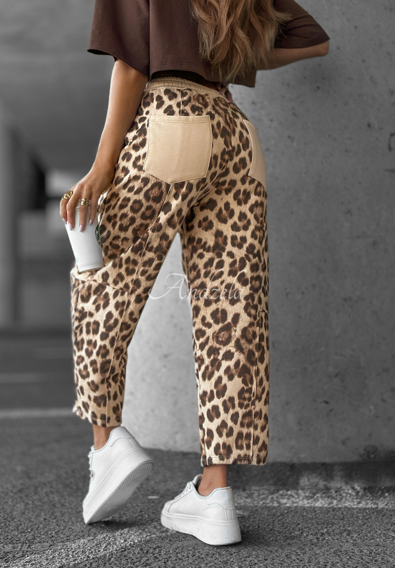 Pantaloni de trening cu imprimeu leopard Under Control