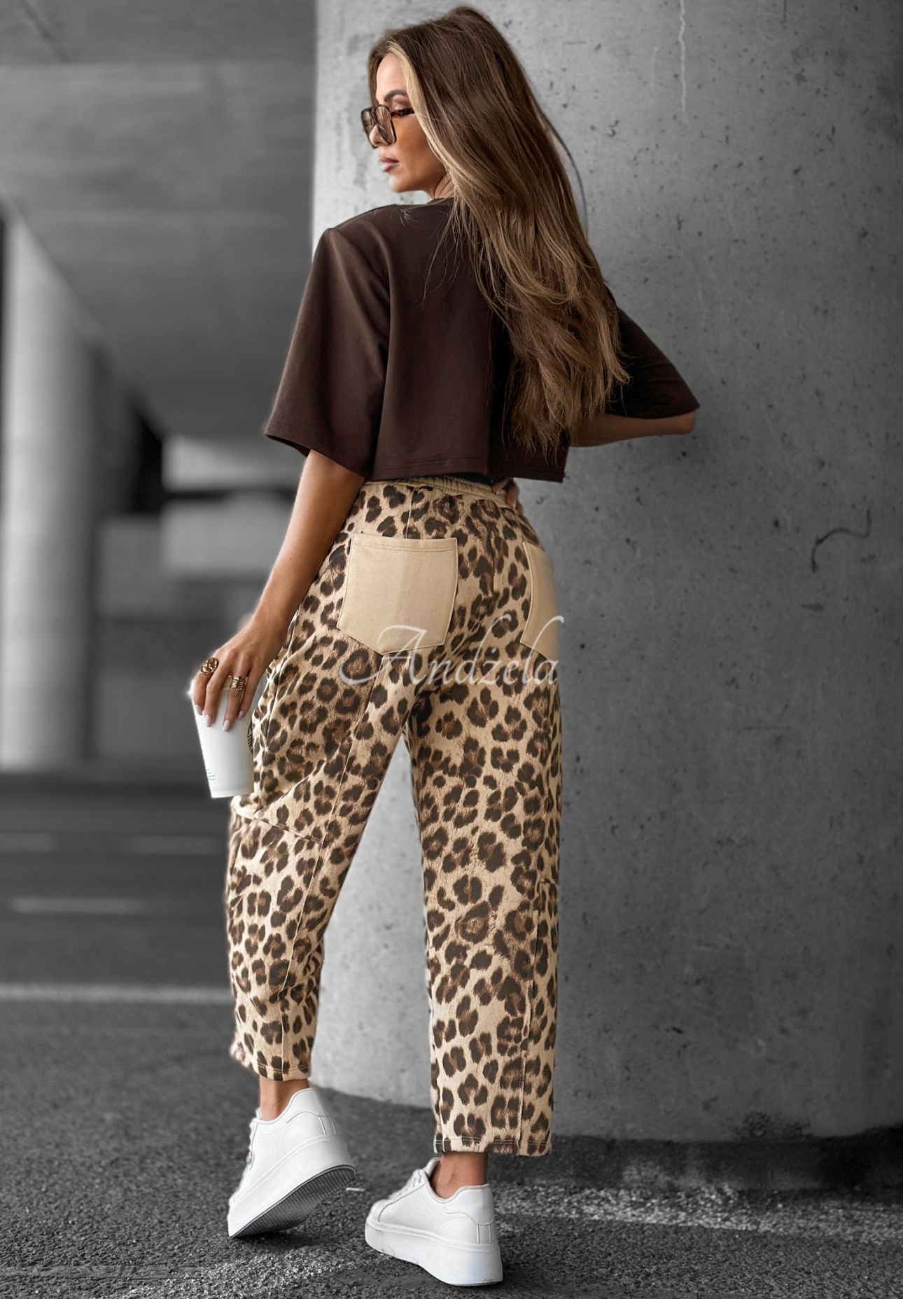 Pantaloni de trening cu imprimeu leopard Under Control