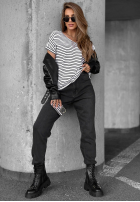 Tricou w paski The Lines biało-negru