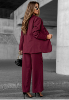 Eleganckie Pantaloni Until You Ask burgundowe