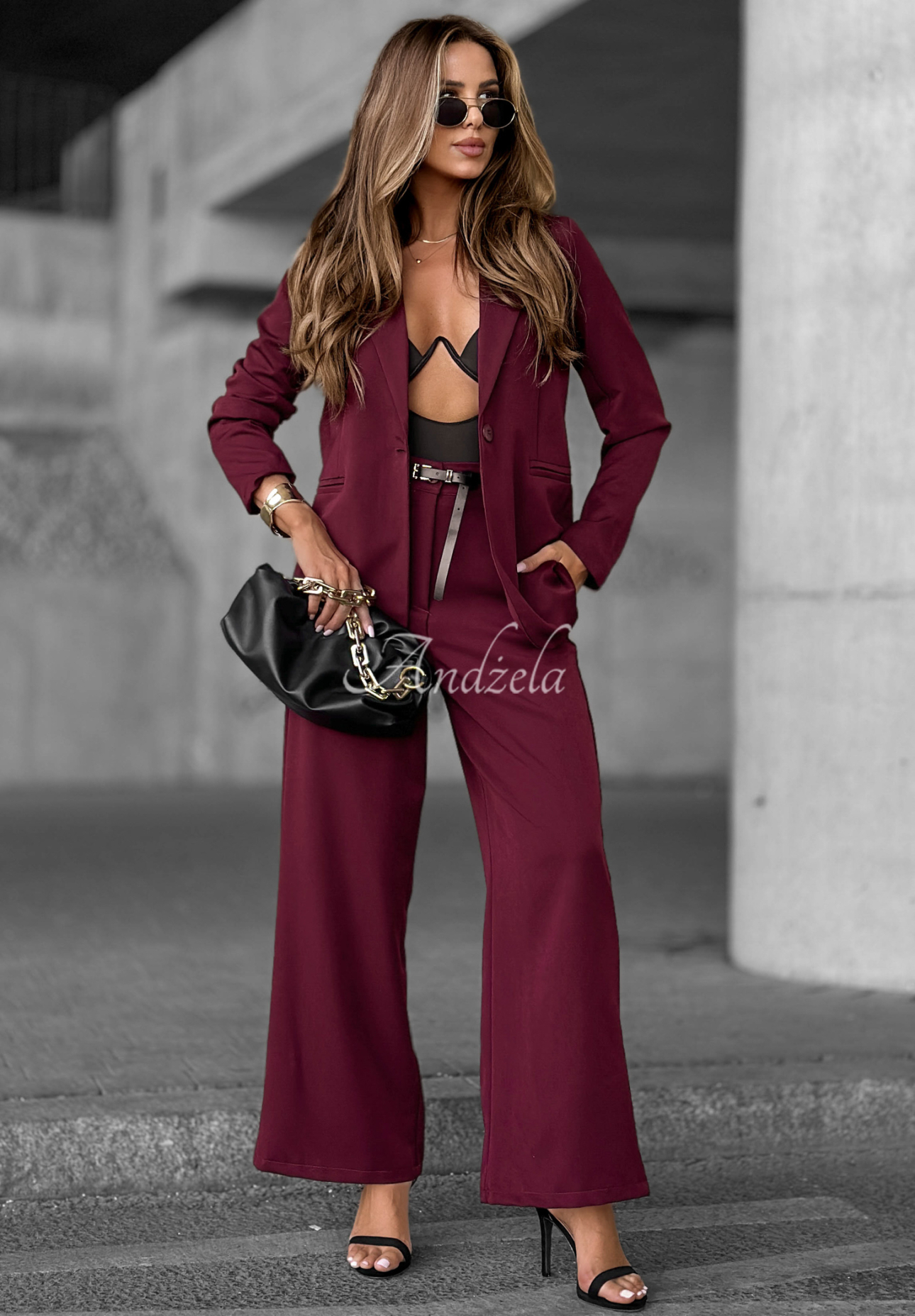 Pantaloni eleganți wide leg Until You Ask