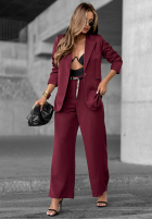 Eleganckie Pantaloni Until You Ask burgundowe