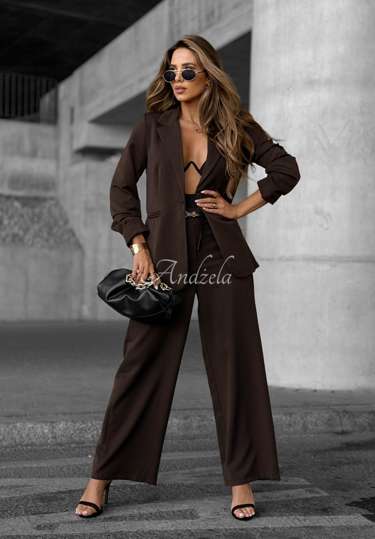 Pantaloni eleganți wide leg Until You Ask
