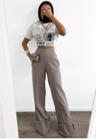 Tricou z nadrukiem La Milla The Business Times Alb