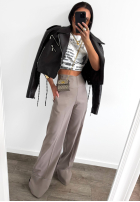 Tricou z nadrukiem La Milla The Business Times Alb
