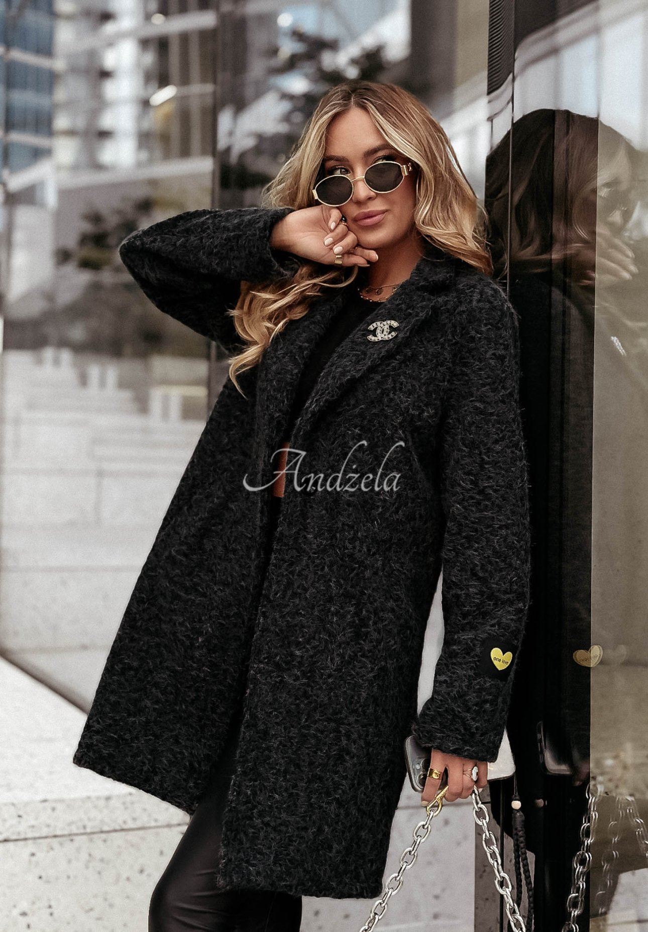 Pardesiu din imitație de lână de miel Touch Of Cold