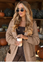 Długi Cardigan Your Time Is Now bej