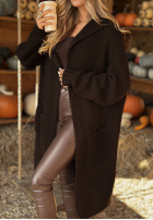 Długi Cardigan Your Time Is Now ciocolatiu