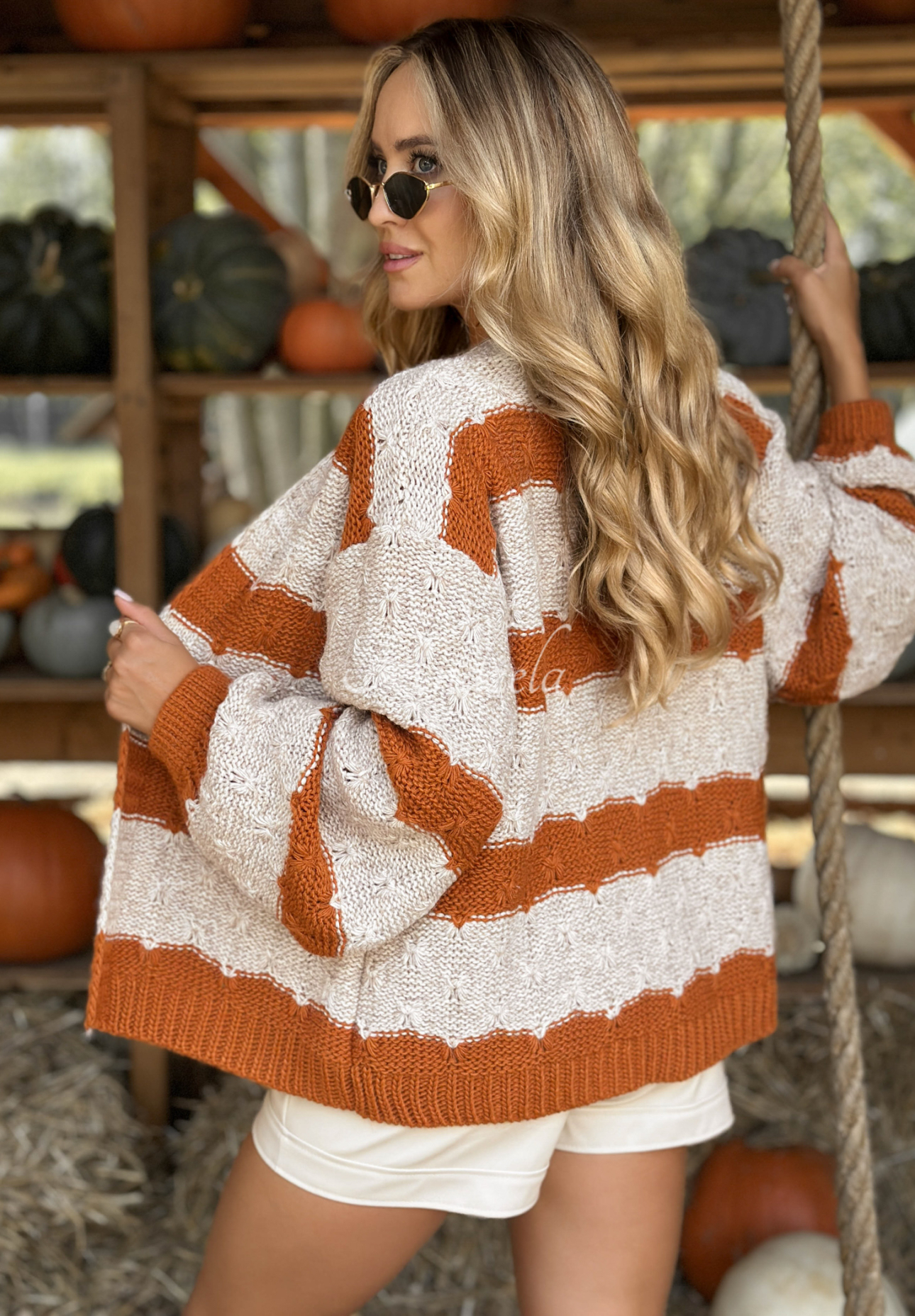 Cardigan scurt în dungi Not Coming Back