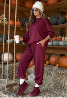 Compleu de trening Hanorac i Pantaloni Winning Quietly burgundowy