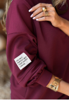 Compleu de trening Hanorac i Pantaloni Winning Quietly burgundowy