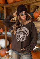 Tricou z nadrukiem LA City ciocolatie