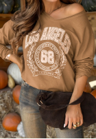 Tricou z nadrukiem LA City camel