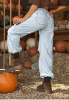Pantaloni din denim z przetarciami Seen Too Much albastre