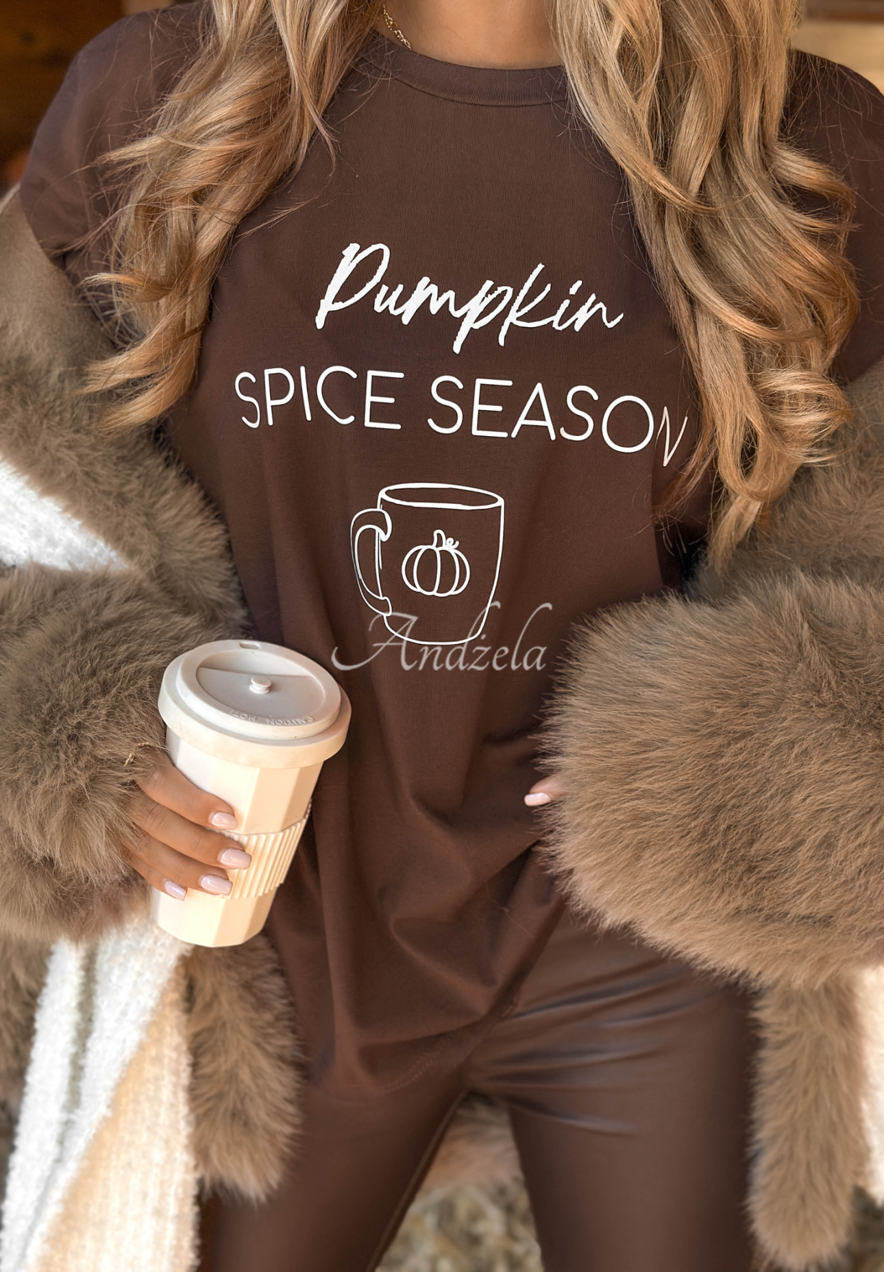 Tricou cu imprimeu Pumpkin Spice Season
