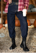 Pantaloni din denim balloon Important Message bluemarin