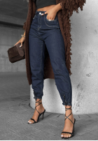 Pantaloni din denim mom fit My Better Side bluemarin