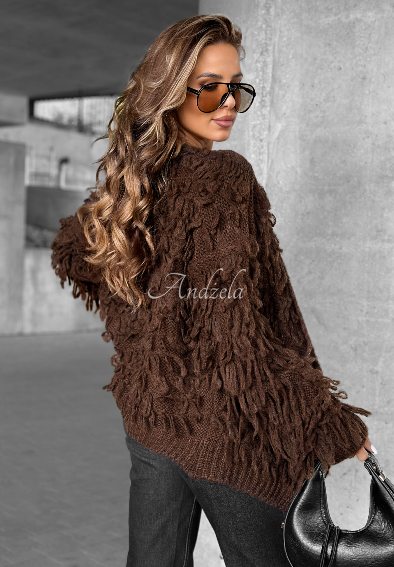 Cardigan scurt cu franjuri Fringe