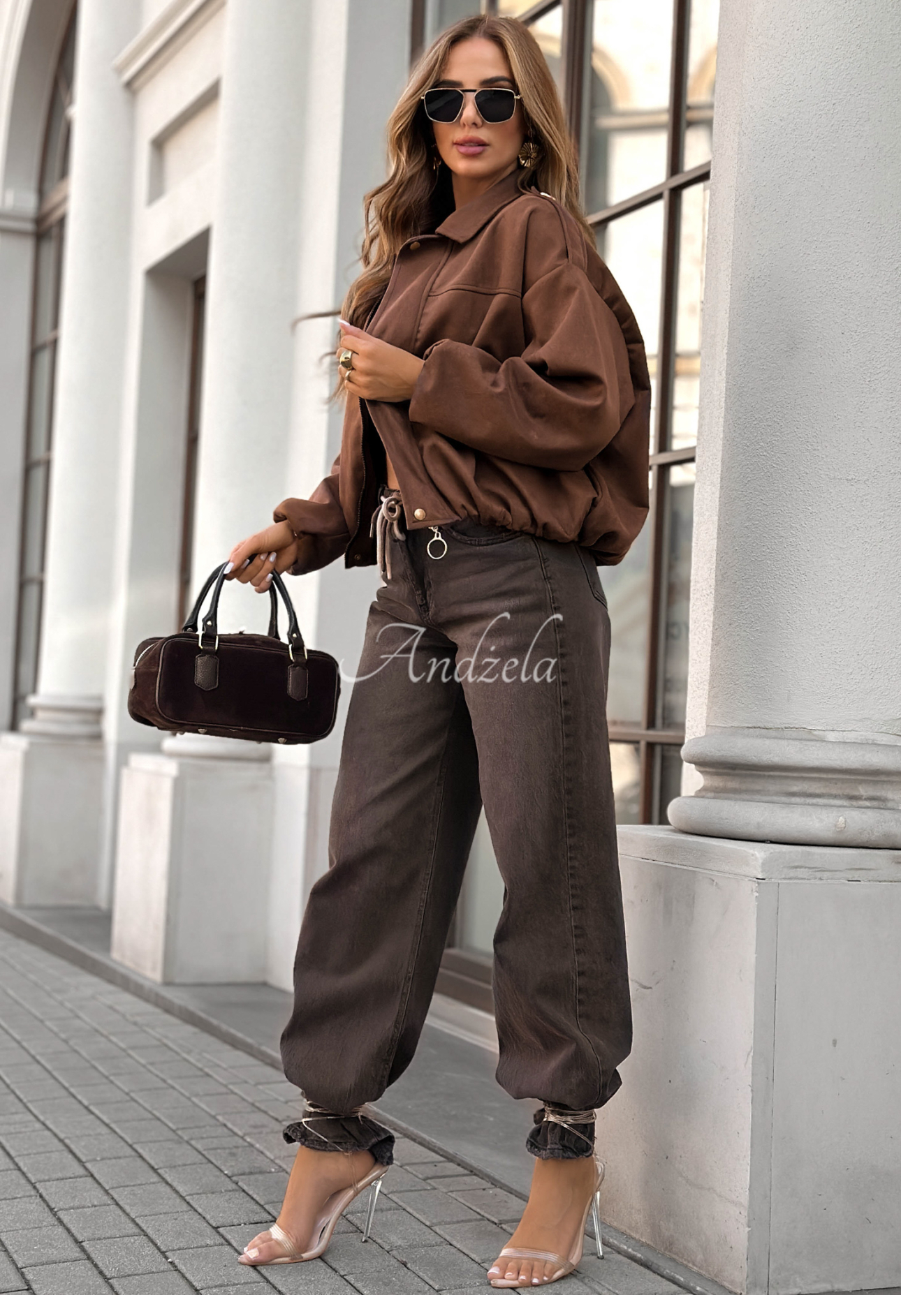 Geacă bomber din piele întoarsă Give Me Truth