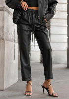 Skórzany Compleu Geacă i Pantaloni Choosing Myself negru