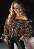 Bluză spaniolă cu imprimeu leopard Lost Signal