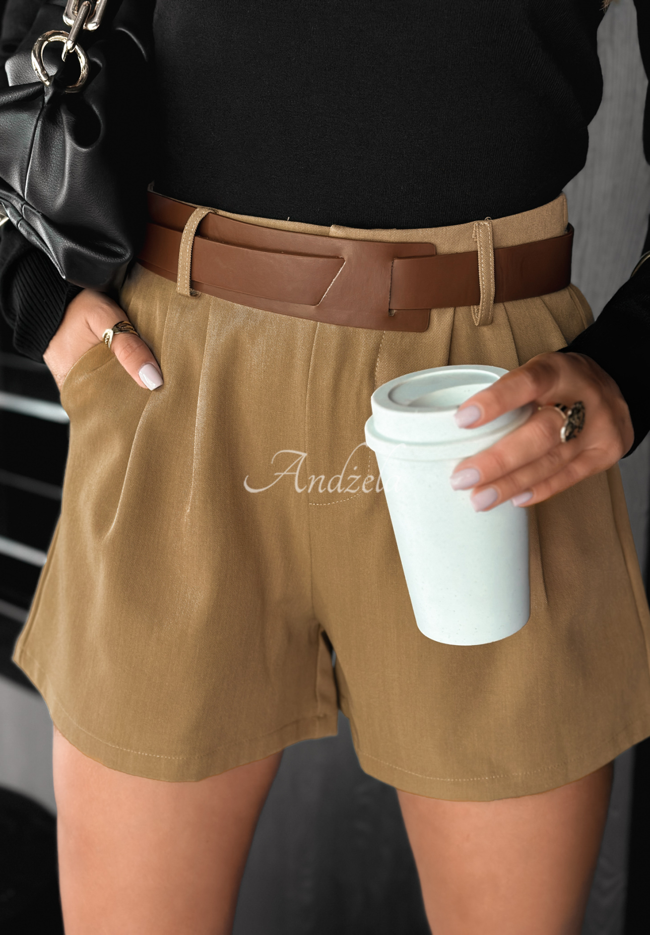 Pantaloni scurți cu curea I Heard You