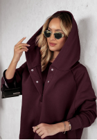 Compleu 3in1 Colanți, Top  i Hanorac Super Fit wino